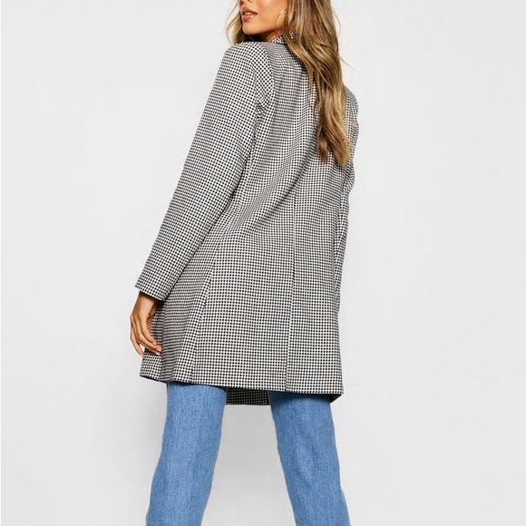 DOGTOOTH DOUBLE BREASTED BLAZER - Picture 4 of 5